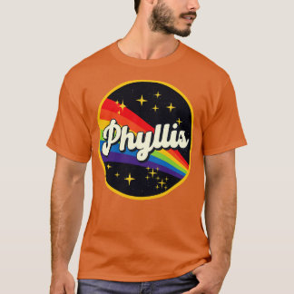 Phyllis regenboog in ruimte stijl t-shirt