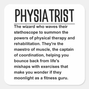 Physiatrist Vierkante Sticker