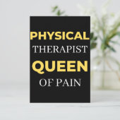Physical Therapist Queen Of Pain Bedankkaart (Staand voorkant)