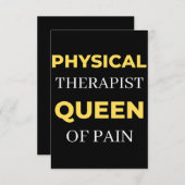 Physical Therapist Queen Of Pain Bedankkaart (Voorkant / Achterkant)