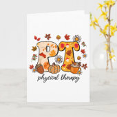 Physical Therapist Shirt Pt Fall Thanksgiving Autu Kaart (Gele Bloem)