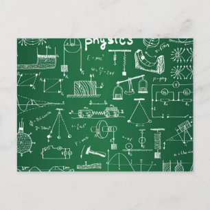 Physics Chalkboard Pattern Briefkaart