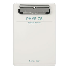 Physics Clipboard – Minimal Design| Custom Name Mini Klembord