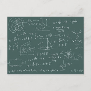 Physics diagrams en formulas briefkaart