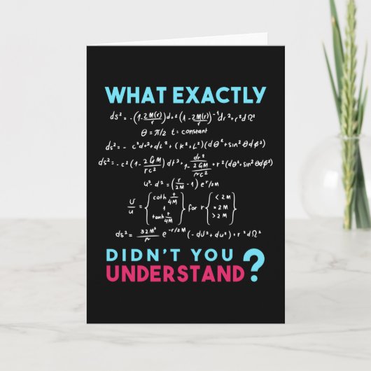Physics formula Joke funny Math Kaart (Voorkant)