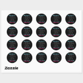 Physics formula Joke funny Math Ronde Sticker (Vel)