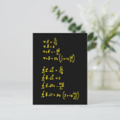 Physics Formula Square Sticker Invitation Briefkaart (Staand voorkant)