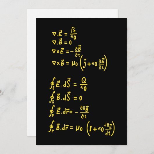 Physics Formula Square Sticker Invitation Feestdagenkaart (Voorkant / Achterkant)