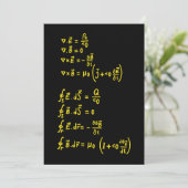 Physics Formula Square Sticker Invitation Kaart (Staand voorkant)