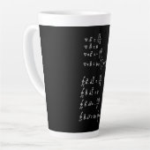 Physics Formula Square Sticker Invitation Latte Mok (Linkerhoek)