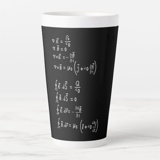 Physics Formula Square Sticker Invitation Latte Mok (Voorkant)