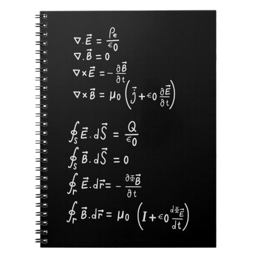 Physics Formula Square Sticker Invitation Notitieboek (Voorkant)