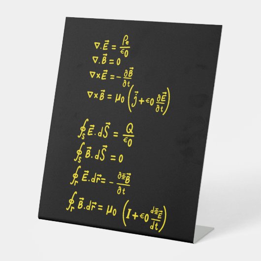 Physics Formula Square Sticker Invitation Reclamebord Met Voetstuk (Voorkant)