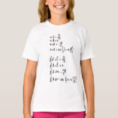 Physics Formula T-Shirt Invitation Square Sticker (Voorkant)