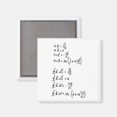 Physics Formula T-Shirt Invitation Square Sticker Magneet (Voorkant / Achterkant)