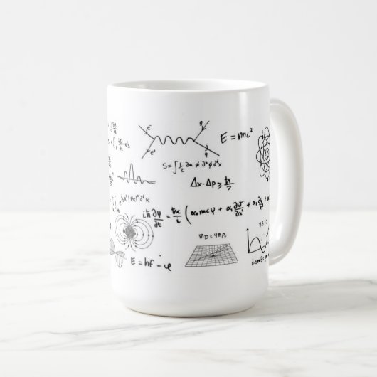 Physics Formulas Coffe Mug (Devant droit)
