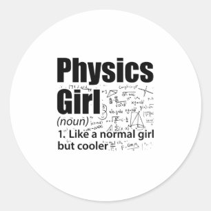 Physics Girls Fort natuurwetenschappelijke gesch Ronde Sticker