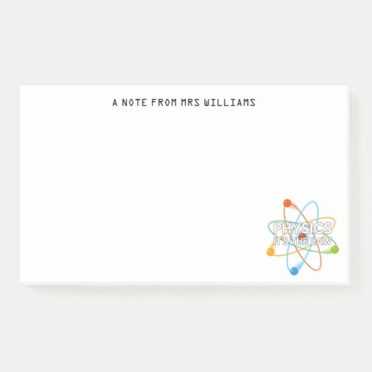 PHYSICS HET IS DE WET Fun Science Post-it® Notes (Voorkant)
