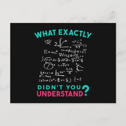 Physics Math Formula Joke Briefkaart (Voorkant)