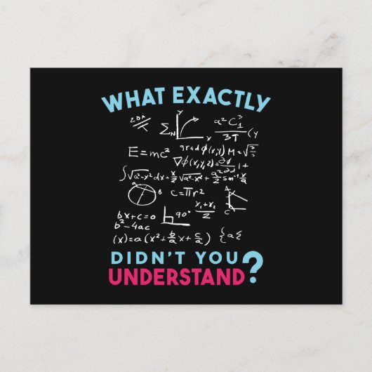 Physics Math Formula Joke Briefkaart (Voorkant)