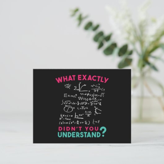 Physics Math Formula Joke Briefkaart (Staand voorkant)