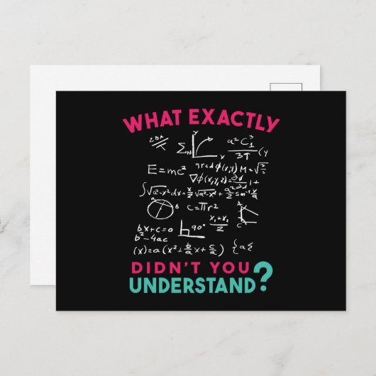 Physics Math Formula Joke Briefkaart (Voorkant / Achterkant)