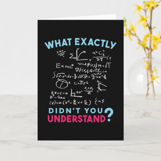 Physics Math Formula Joke Kaart (Gele Bloem)