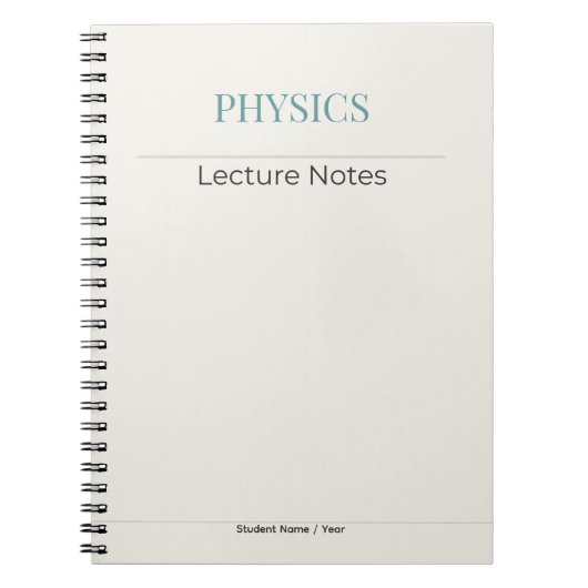 Physics Notebook – Minimal Academic Edition Notitieboek (Voorkant)