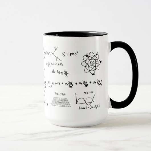 Physics tu formules and diagrams Coffe Mug (Droite)