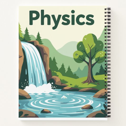Physics Waterfall Nature Study Notebook | Science  Notitieboek (Achterkant)