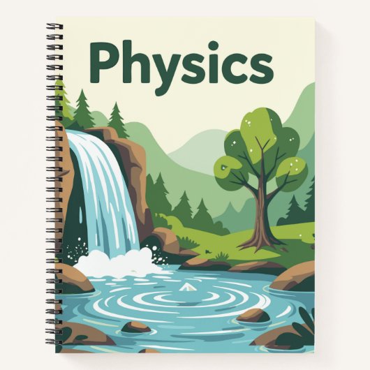 Physics Waterfall Nature Study Notebook | Science Notitieboek (Voorkant)