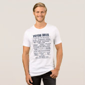 Physio Regels Grappig Tri-Blend Shirt (Voorkant volledig)