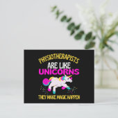 Physiotherapeut Unicorn, Magical Unicorn Physio Briefkaart (Staand voorkant)
