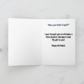 Physithérapeute Funny carte d'anniversaire (Intérieur)