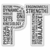 Physothérapeute PT Sticker Physothérapie (Devant)