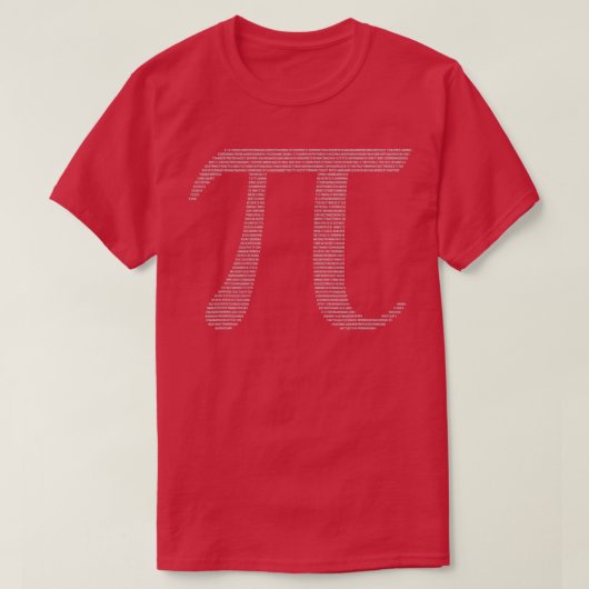 Pi314First2000DigitsOfPiMathForPiDay T-shirt (Design voorkant)