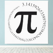 Pi π dag canvas afdruk (Insitu (Houten vloer))