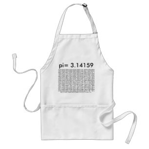 pi= 3,14159 en zo over Wiskunde Science pi Day Dig Standaard Schort