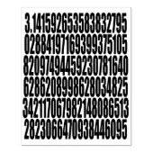 pi= 3,14159 Wiskunde Science 118 digits pi dag Rubberstempel (Afrduk)