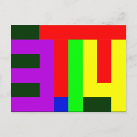 PI = 3,14 BRIEFKAART (Voorkant)