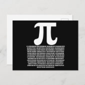 Pi 3.14 Wiskunde Irrationaal Getal Wiskunde Cadeau Briefkaart (Voorkant / Achterkant)
