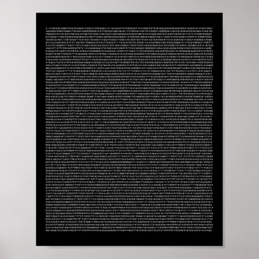 pi 5000 cijfers pi dag wiskundige leraar nerd m poster (Voorkant)