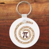 Pi aan de Decimale Plaats van de Hundredth Sleutelhanger (Voorkant)