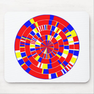 Pi Abstract - Op Wit Muismat