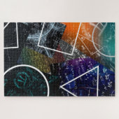 Pi Abstract: wiskundige kunstpuzzel Legpuzzel (Horizontaal)