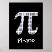 Pi-ano ~ Funny Math Musique Geek Poster Variation (Devant)