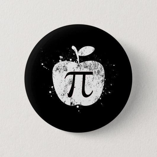 Pi Apple Pie Funny Ronde Button 5,7 Cm (Voorkant)