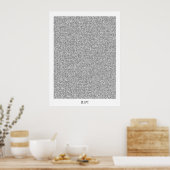 Pi art - Grafische Pi tot op 31.415e decimaal Poster (Keuken)