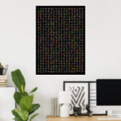 Pi art - Pi tot op 3,141e decimaal Poster (Thuiskantoor)