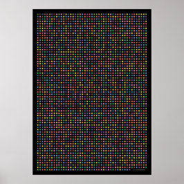 Pi art - Pi tot op 3,141e decimaal Poster